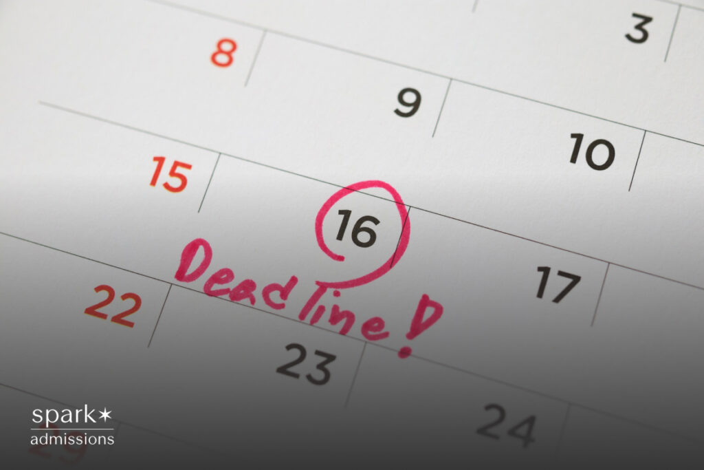 Calendar icon with the 16th date circled in red, symbolizing a deadline.