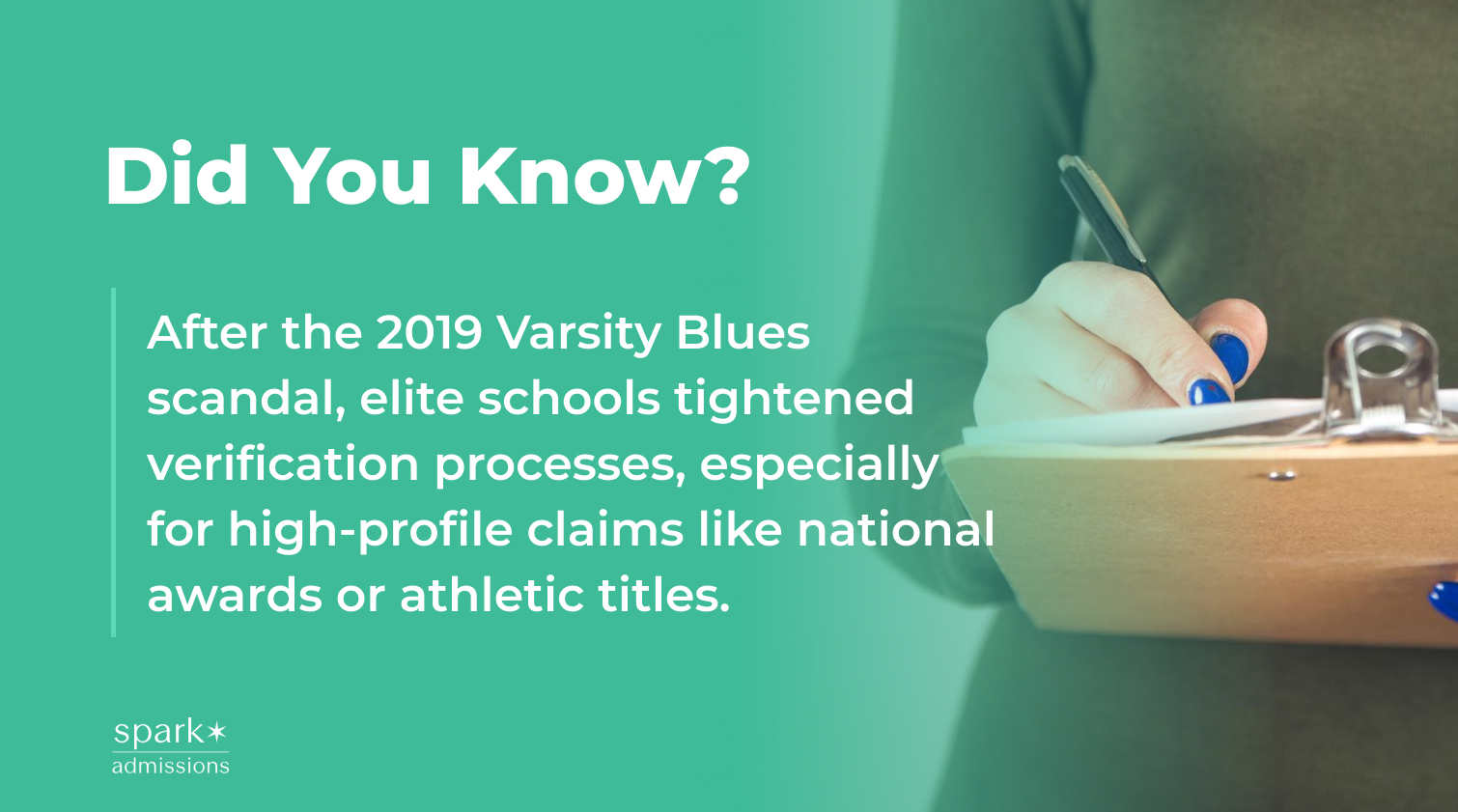 Graphic explains how elite schools increased verification after the 2019 Varsity Blues scandal 